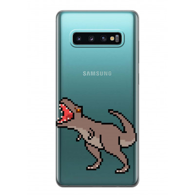 Чохол iSwag Samsung Galaxy S10 Plus Піксельний динозавр (H479)