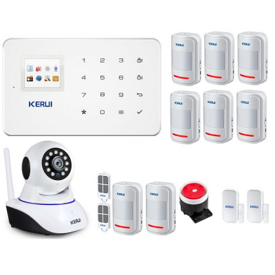 Комплект GSM сигналізації Kerui G18 max + WI-Fi IP камера