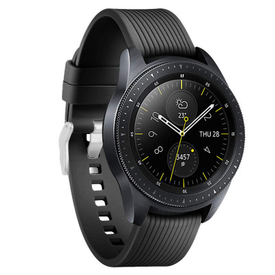 Ремінець BeWatch шириною 20 мм для Samsung Galaxy Watch 42 mm Galaxy Active Чорний (1012101)