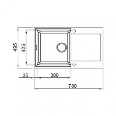 Кухонна мийка Lidz 790x495/230 BLA-03 (LIDZBLA03790495230)