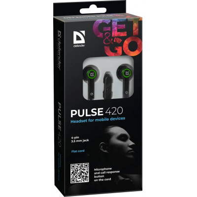 Гарнітура Defender Pulse 420 Green (63422) (6217087)