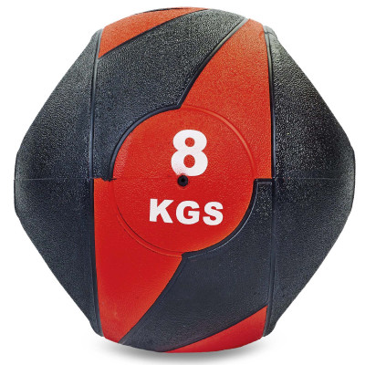 М'яч медичний медбол із двома рукоятками Record Medicine Ball FI-5111-8 8кг