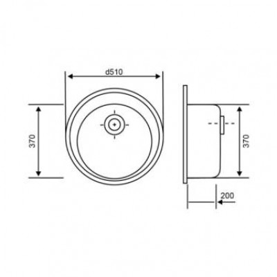 Кухонна мийка Lidz D510/200 COL-06 (LIDZCOL06D510200)