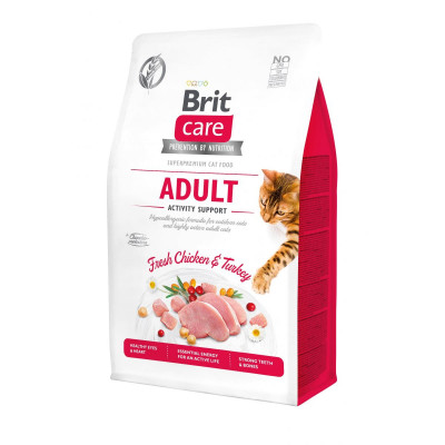 Корм для активних кішок Brit Care Adult Activity Support 0.4 кг з курією та індичкою