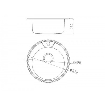 Кухонна мийка Platinum 490 Decor (22717)