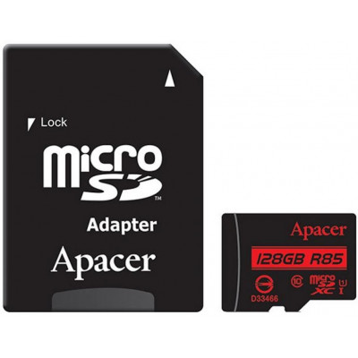 Apacer microSDXC 128GB UHS-I U1 Class 10 (AP128GMCSX10U5-R) + SD адаптер (6416587)