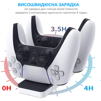 Подвійна зарядна док-станція DOBE для PlayStation 5 (PS5) DualSense (TP5-0505)