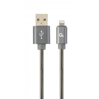 Кабель Cablexpert USB 2.0 A - Lightning 1м Сірий (CC-USB2S-AMLM-1M-BG)