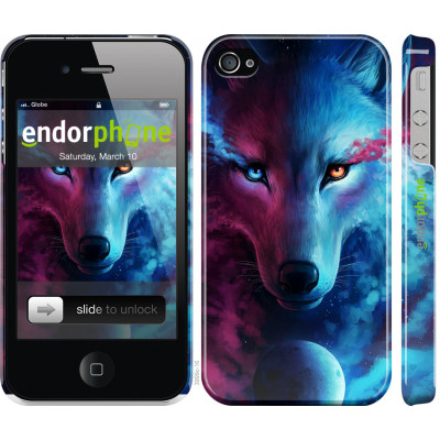 Пластиковий чохол Endorphone на iPhone 4 Арт-вовк (3999c-15-26985)