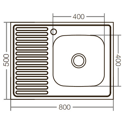 Кухонна мийка накладна ZERIXZ8050R-06-160E satin (ZX1613)