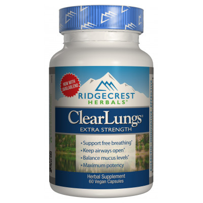 Комплекс для підтримки Легких Екстра Сила Clear Lungs RidgeCrest Herbals 60 гелевих капсул