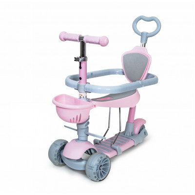 Самокат Scooter Smart 5in1. Pink (багатофункціональний, з бортиком) 836618788