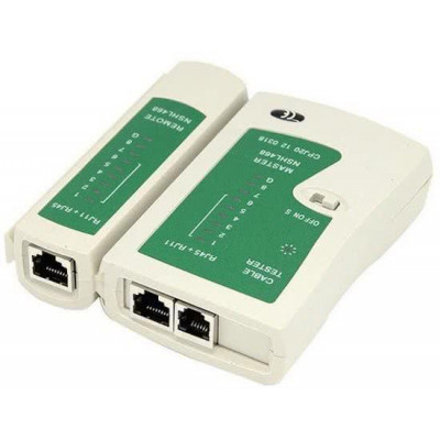 Тестер кручений пари MHZ RJ45 LAN RJ11 RJ12 Білий (000398)