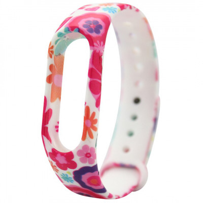 Ремінець Painted Strap для Xiaomi Mi Band 3/4 Квітковий Візерунок 2 (hub_ODxn65266)