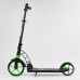 Самокат двоколісний Best Scooter з PU колесами, 1 амортизатором Black/Green (99666)