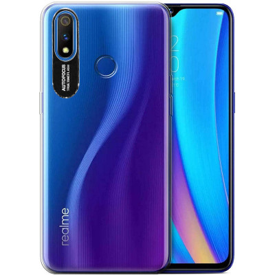 TPU чохол Epic clear flash для Realme 3 Безбарвний / Чорний (861578)