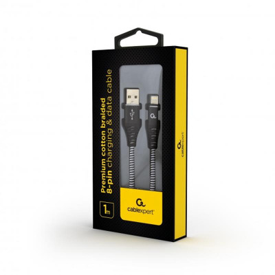 Кабель Cablexpert USB 2.0 A - Lightning 1м Чорний (CC-USB2B-AMLM-1M-BW)