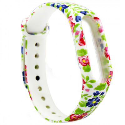 Ремінець Painted Strap для Xiaomi Mi Band 3/4 Квітковий Візерунок 1 (hub_nTQl27692)