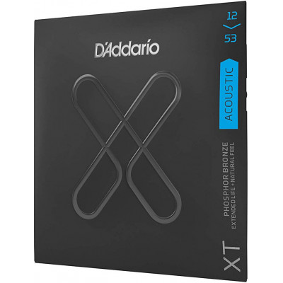 Струни для акустичної гітари 6 шт D'Addario XTAPB1253 XT Phosphor Bronze Light 12/53