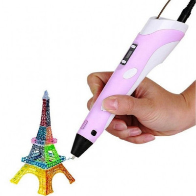 3D ручка з LCD дисплеєм 3D Pen 2 Рожевий (258449)