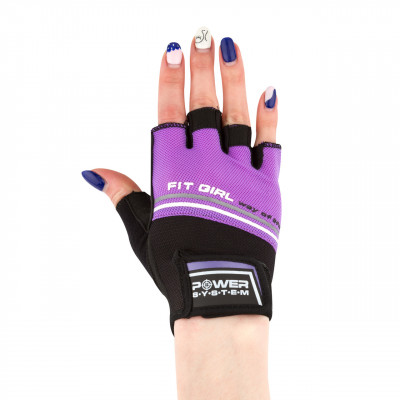 Рукавички для фітнесу та важкої атлетики Power System Fit Girl Evo PS-2920 M Purple