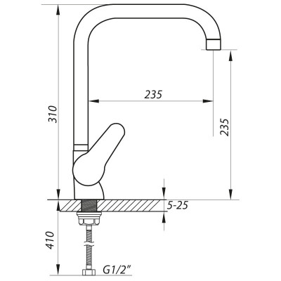 Змішувач для кухні ZERIX SOP7 045 (ZX0191)