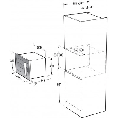 Мікрохвильова піч Gorenje BM 235 ORA-W (MEG555B) (6367553)