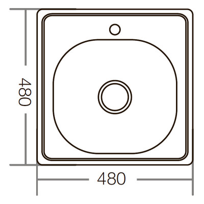 Мийка кухонна ZERIX Z4848-06-160D (ZM0558)