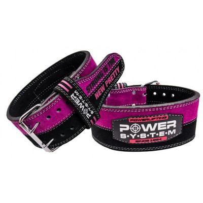 Пояс для пауерліфтингу Power System PS-3850 Strong Femme S Чорно-рожевий (PS_3850_S_Bl/Pink)