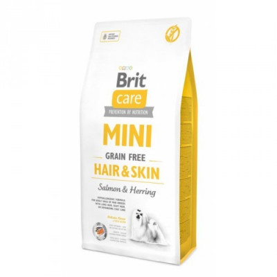 сухий корм Brit Care GF Mini Hair Skin 2 kg (для дорослих собак мініатюрних порід)