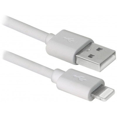 Кабель Defender ACH01-03BH USB(AM)-Lightning White 1m, Blister (6343089)