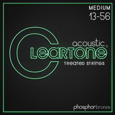 Струни для акустичної гітари 6 шт Cleartone 7413 Acoustic Phosphor Bronze Medium 13/56