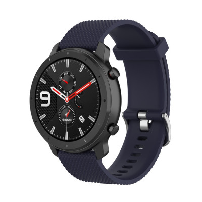 Ремінець силіконовий 20мм Samsung Galaxy Watch 42 | 3 41 мм | Active | Active 2 BeWatch GT Темно-синій (1011489)