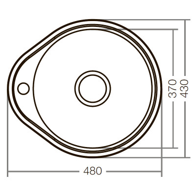 Мийка кухонна ZERIX Z4843-08-180D decor (ZX1599)