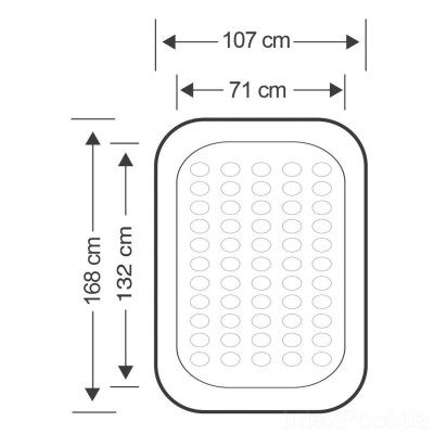 Дитяче надувне ліжко Односпальне Intex 66810-2, 107 х 168 х 25, ручний насос, подушка