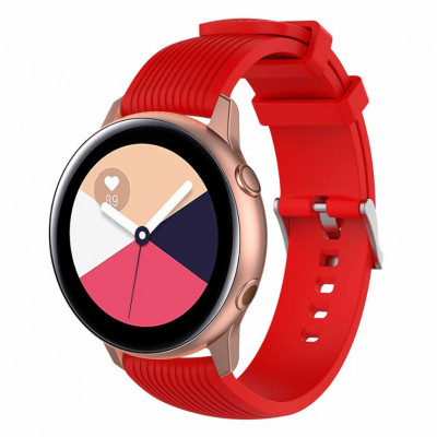 Ремінець BeWatch для Samsung Galaxy Watch 42 | 3 41 мм | Active | Active 2 силіконовий 20мм ECO2 Червоний (1012103)