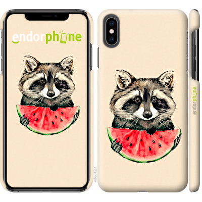 Силіконовий чохол Endorphone на iPhone XS Max Енотик з кавуном (4605u-1557-26985)