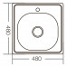 Мийка кухонна Zerix Z4848-06-160E satin (ZM0557)