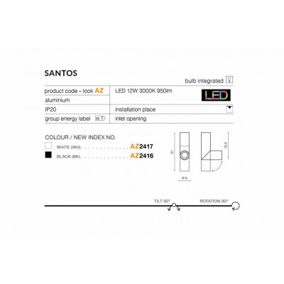 Трековий світильник AZzardo SANTOS TRACK AZ2925