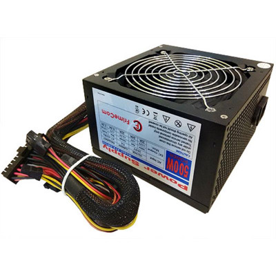 Блок живлення FrimeCom SM500R 500W, 12см, PCI-E, (без кабелю живлення)