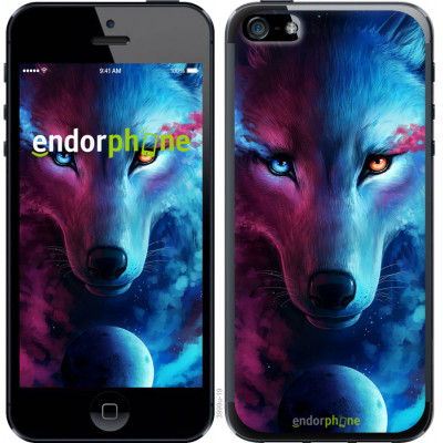 Силіконовий чохол Endorphone на iPhone SE Арт-вовк (3999u-214-26985)