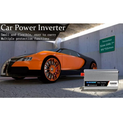 Перетворювач напруги інвертор UKC AC/DC 12V-220V 1000W Power Inverter Silver