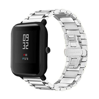 Сталевий ремінець BeWatch для Xiaomi Amazfit Bip Сріблястий (1110405)