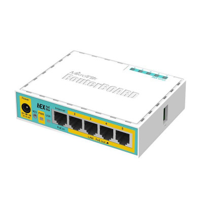 Маршрутизатор MikroTik RouterBOARD RB750UPr2 hEX PoE lite (650MHz/64Mb, 1xUSB, 5х100Мбіт, PoE in, PoE out)