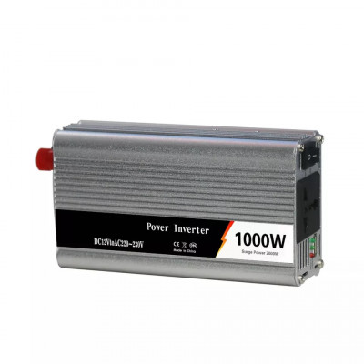 Перетворювач напруги інвертор UKC AC/DC 12V-220V 1000W Power Inverter Silver