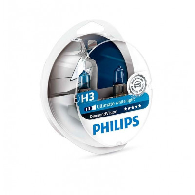 Автолампа PHILIPS 12336DVS2 H3 55W 12V PK22s DiamondVision комплект 2шт