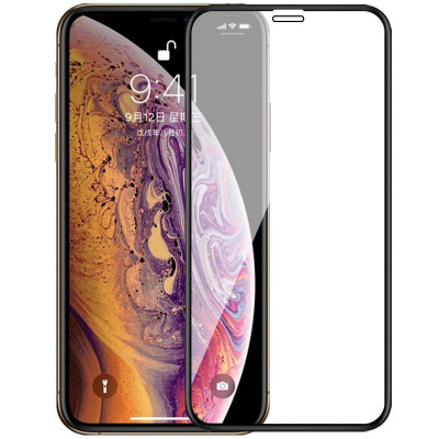 Захисне скло Walker 5D Full Glue для Apple iPhone XS Max Чорний (hub_cARu56452)