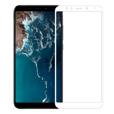 Захисне скло Walker Full Glue для Xiaomi Mi A2 / Mi 6X Білий (hub_gXSA15718)
