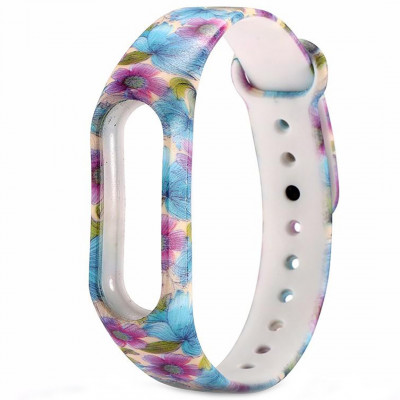 Ремінець Painted Strap для Xiaomi Mi Band 3/4 Квітковий Візерунок 5 (hub_kRLS16964)