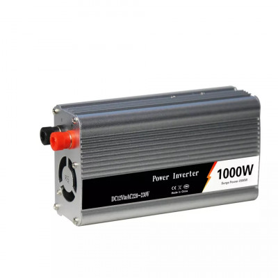 Перетворювач напруги інвертор UKC AC/DC 12V-220V 1000W Power Inverter Silver